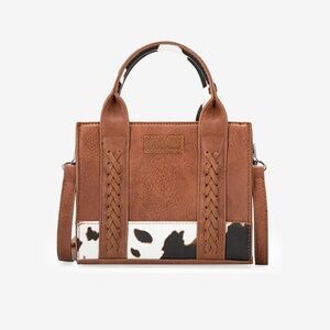 New!! WRANGLER COW PRINT ACCENTS MINI TOTE BAG